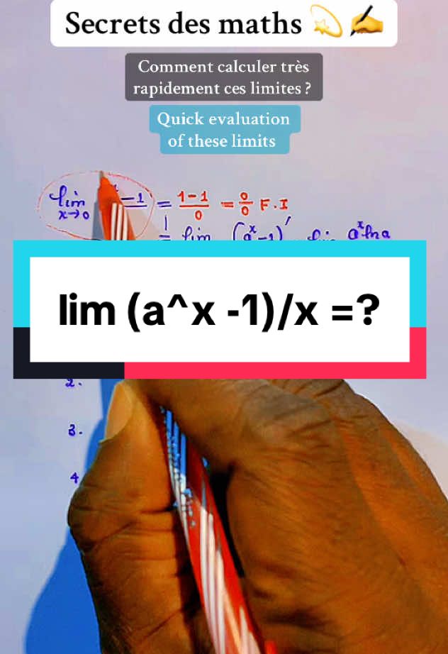 Calcule des limites des fonctions avec des exponentielles #math #fyp #creatorsearchinsights  