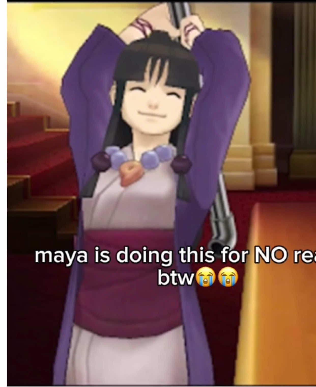 this is all fake tiktok #aceattorney #aa #mayafey #phoenixwright #mayafeyaceattorney #phoenixwrightaceattorney #aceattorney #aceattorneytrilogy #phoenixwrightaa #gyakutensaiban #narumitsu #peak #4u #foryou #foryoupage #viral #fyp #fyppppppppppppppppppppppp #fypage #fypシ゚  