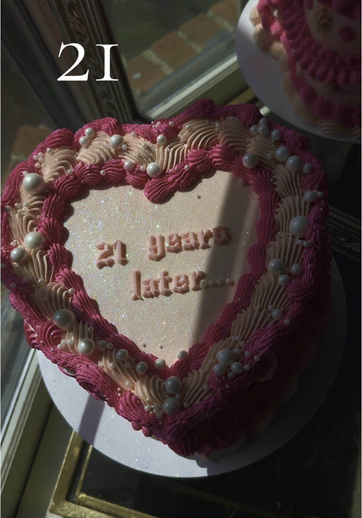 If you don’t have a glitter cake when you turn 21, you’re doing 21 wrong #cakedecorating #baker #cakes #cake #caketok #cakeart #heartcake #cakesoftiktok #cakedecoratingvideos #washingtondc #dmv #dc 
