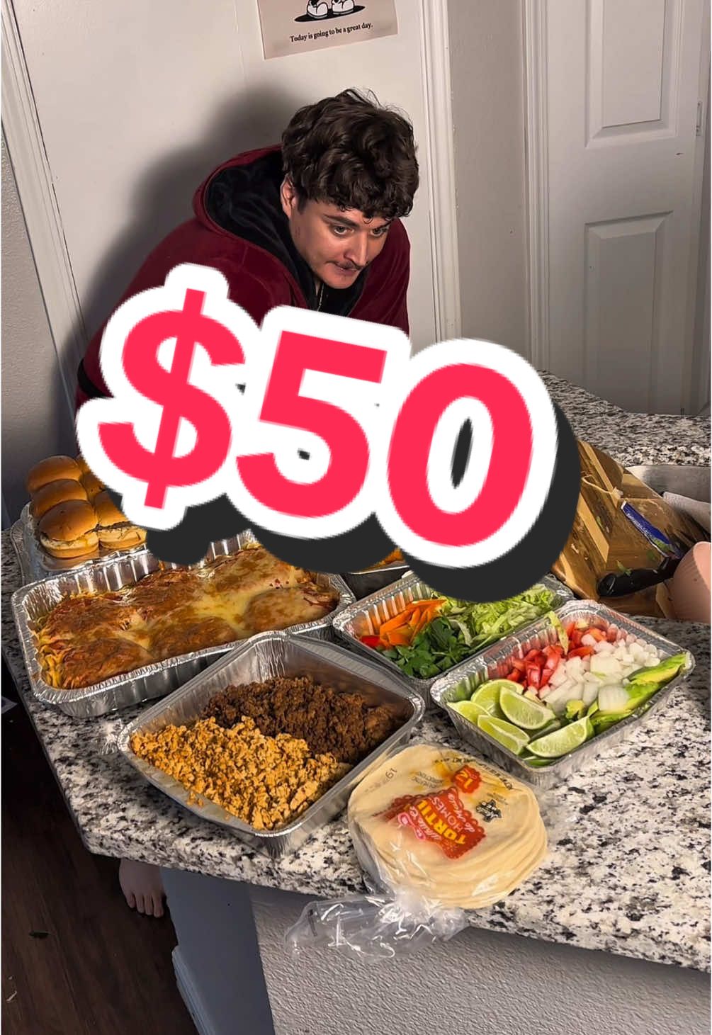 $50 dollars edition💰🍕 #budgetmeals #brokey #EasyRecipe #cheapdinner #budgetdinner #cheapmeals 