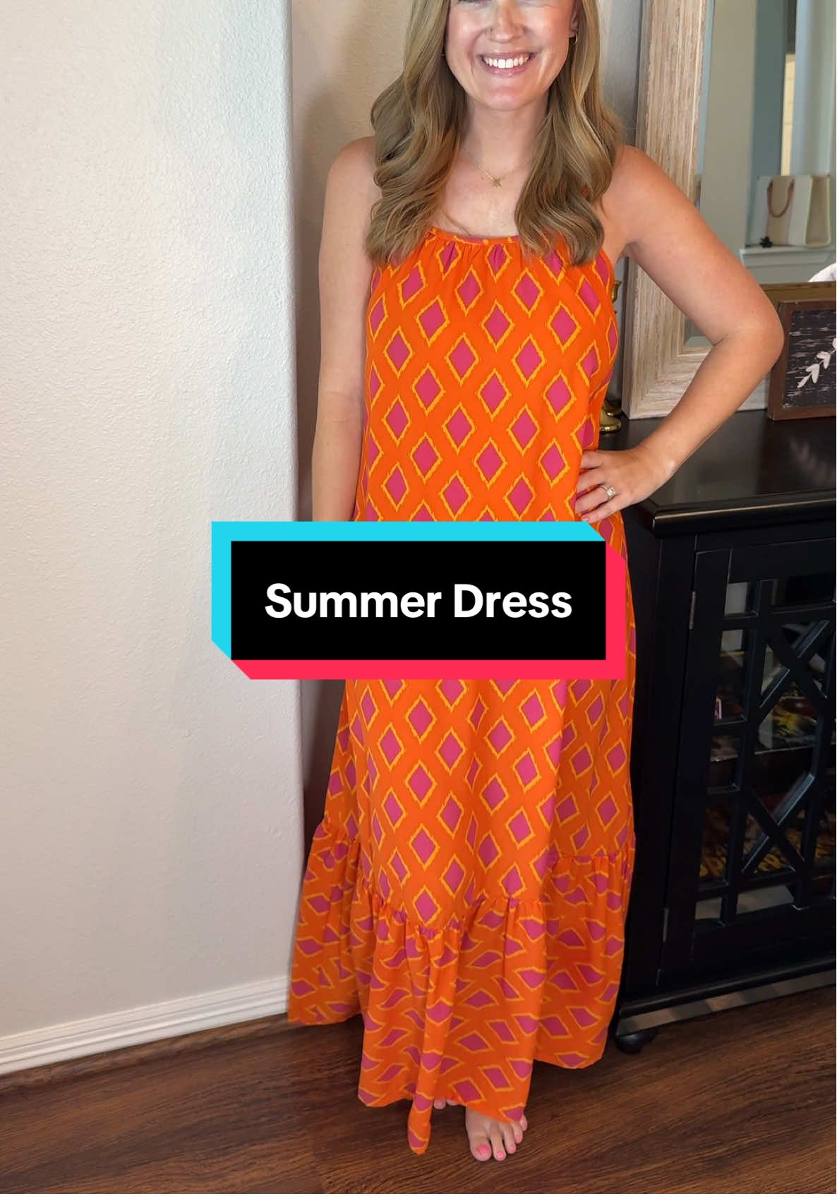 Summer dress! Vacation dress! Take me on vacation or out to dinner in this perfect dress please! So many prints & so many colors! Free shipping! #dresses #dresstoimpress #dressesforwomen #dressy #summerdress #vacationdress #summervibes #Summer #vacation #tiktokshop #mom #momtok #momover30 #fyp #freeshipping 