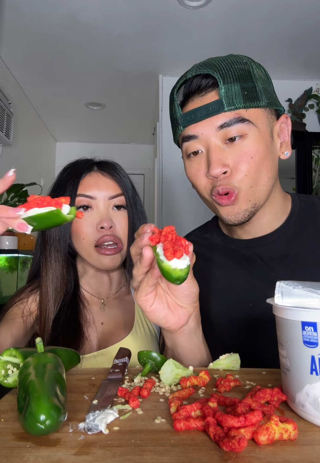 hot cheetos cream cheese stuffed jalapenos @David Ngo 
