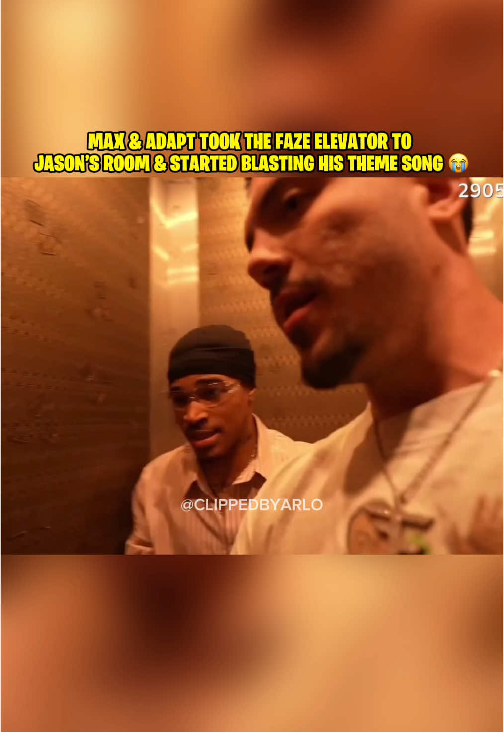 Max & Adapt took the FaZe elevator to Jason’s room & started blasting his theme song 😭 #fyp #faze #fazeclan #jasontheween #plaqueboymax #adapt 