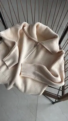 Casual Half-zip Sweater ✨ #koeansweatshirt #sweatshirtoutfits #sweatshirt #fyp #foryoupage #clickyellowbasket 