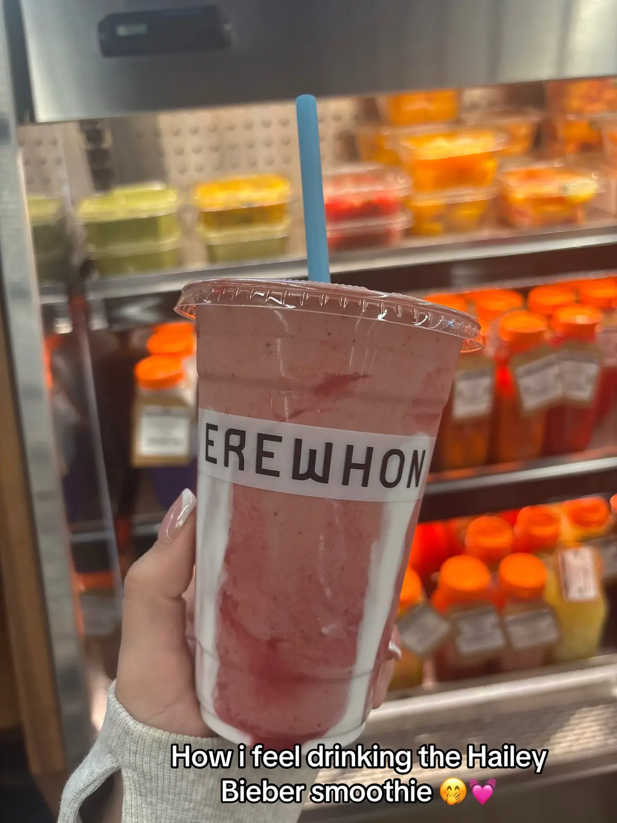 @Hailey Bieber #haileybiebersmoothie #erewhon #haileybieber 