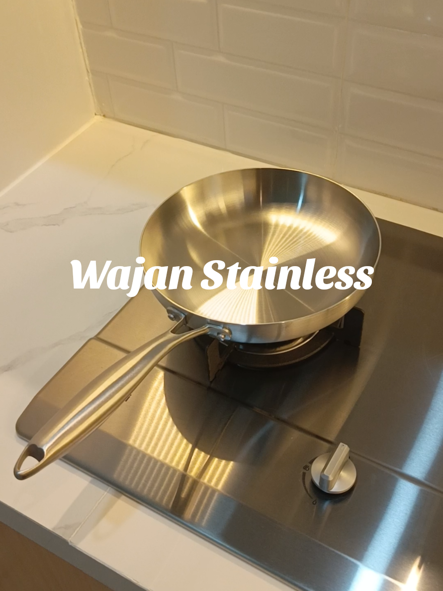 Wajan stainless #wajan #wajanstainless #fyp #penggorengan #fryingpan #remoda #perabotandapur #wokpan 