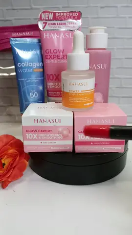 HANASUI paket glow expert plus sunscreen spf 50 BPOM #cerah #flekhitambandel #flekhitam #whitening #glowexpert #hanasui #promo #fyp #viral #bpom #sunscreen #sunscreenspf50 