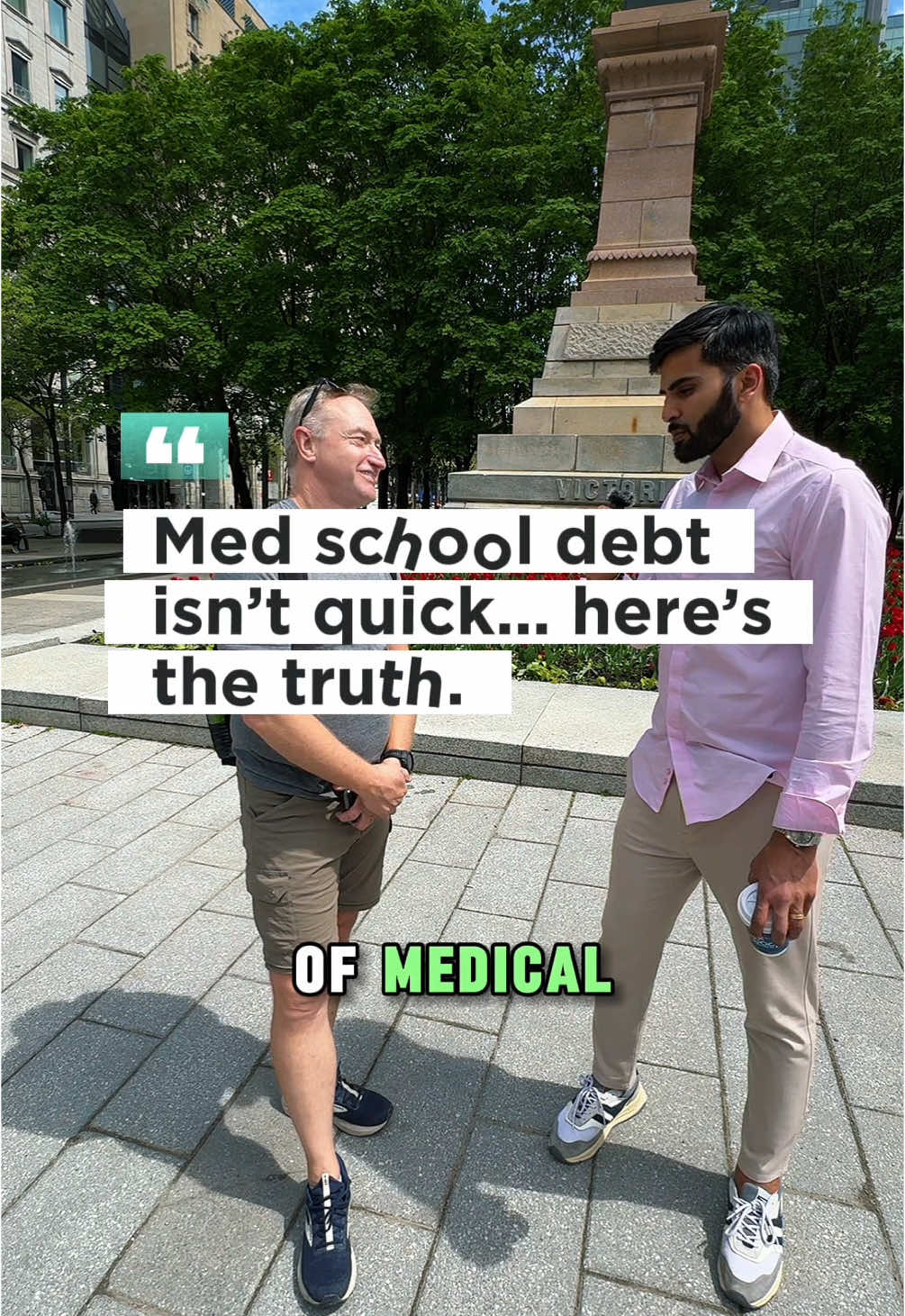 Is med school really worth it financially? In this quick street interview, we dive into the real cost of becoming a doctor and how long it actually takes to pay off student loans. For many, debt doesn’t end at graduation—it follows them for years. Key takeaway: Start investing early. It’s not about how much—you just need to be consistent. Even $50/month can change your future. Want to know how much you need to save or invest to hit your goals? Try our free planning tool – link in bio!