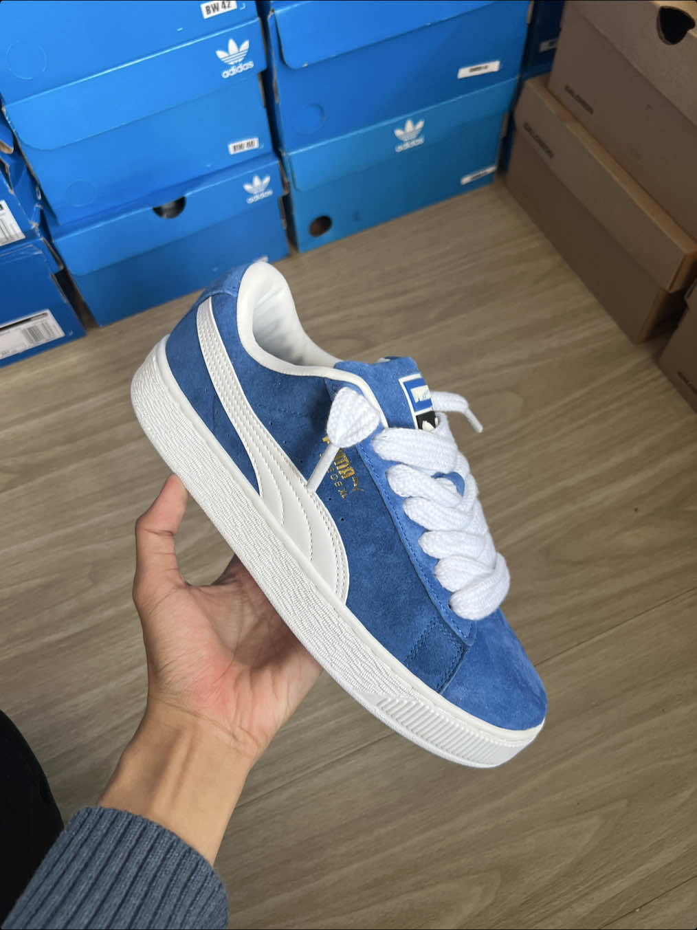 SUEDE XL BLUE🥶💙 #recasualstore #sepatugemuk #casualoutfits #skena 