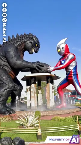 Tugu Satam Belitung dicuri Godzilla - Ultraman dak guna 🤣 #fyp #hiburan #kontenai #kontenai #bangka #belitung #babelai #godzilla #ultraman 
