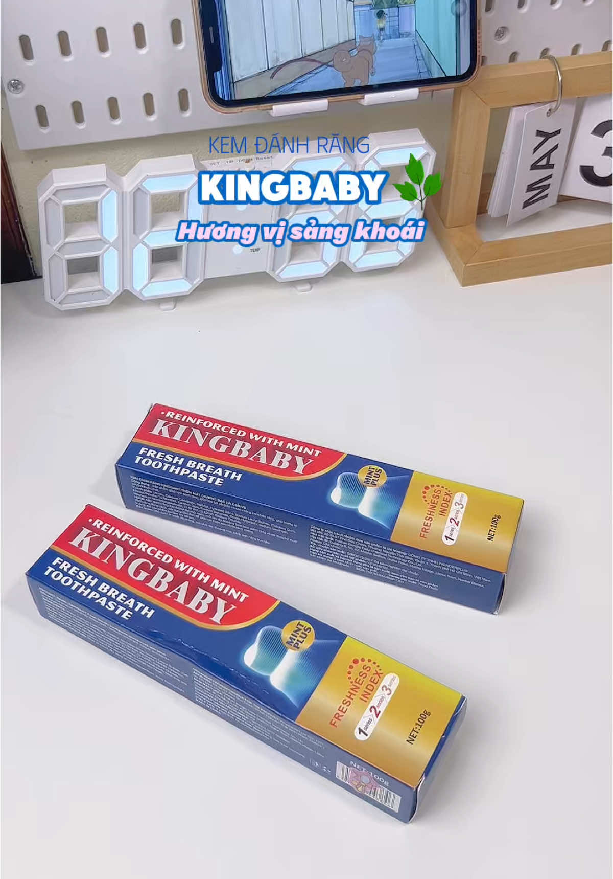 Thơm mùi đào, mà đánh răng tạo bọt mịn thích nha #kingbaby #kemdanhrang #kemdanhrangkingbaby #trangrang #hoithothommat #review #xhtiktok #quyneunbox 
