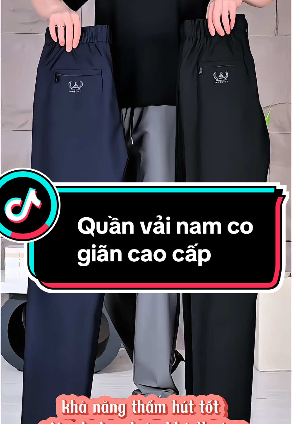 Quần vải nam co giãn thoáng khí #xuhuongtiktok #thoitrangxuhuong #thoitrangnam #quandainam #quandangsuong #quanvainam #phoidonam 