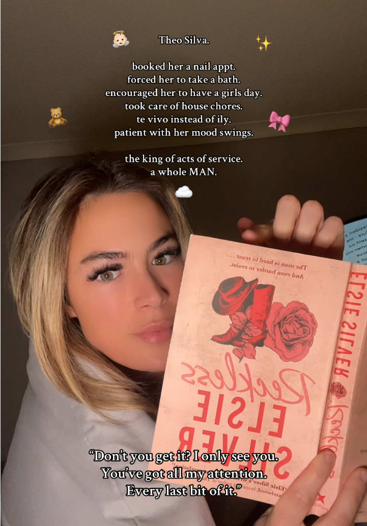 my FAVOURITE chestnut springs man.  winter + theo are my favourite couple  I’m taking a chestnut springs break before finishing up the final book becauseeee 😥 I need a MINUTE #BookTok #bookishthoughts #BookTok #BookTok #booktokuk #readersoftiktok #bookish #bookrecs #bookclub #bookrecommendations #elsiesilver #cowboyromance #chestnutsprings 