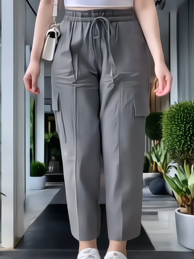Celana Kulot Wanita 7/9 Cargo kekinian#celanakulot #celanacargo #celanahighwaist #celanawanita #fypシ゚ 