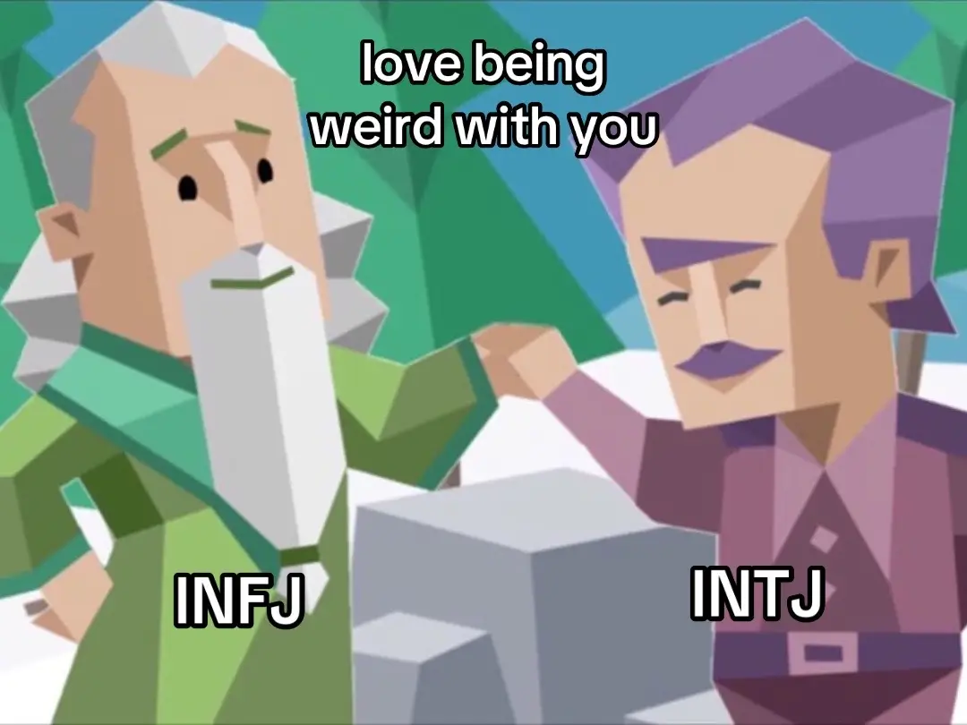 weird and iconic duo 🫂‼️ #infj #infjpersonality #intj #intjpersonality #mbti #mbtipersonality #mbtiktok #fyp #foryoupage 