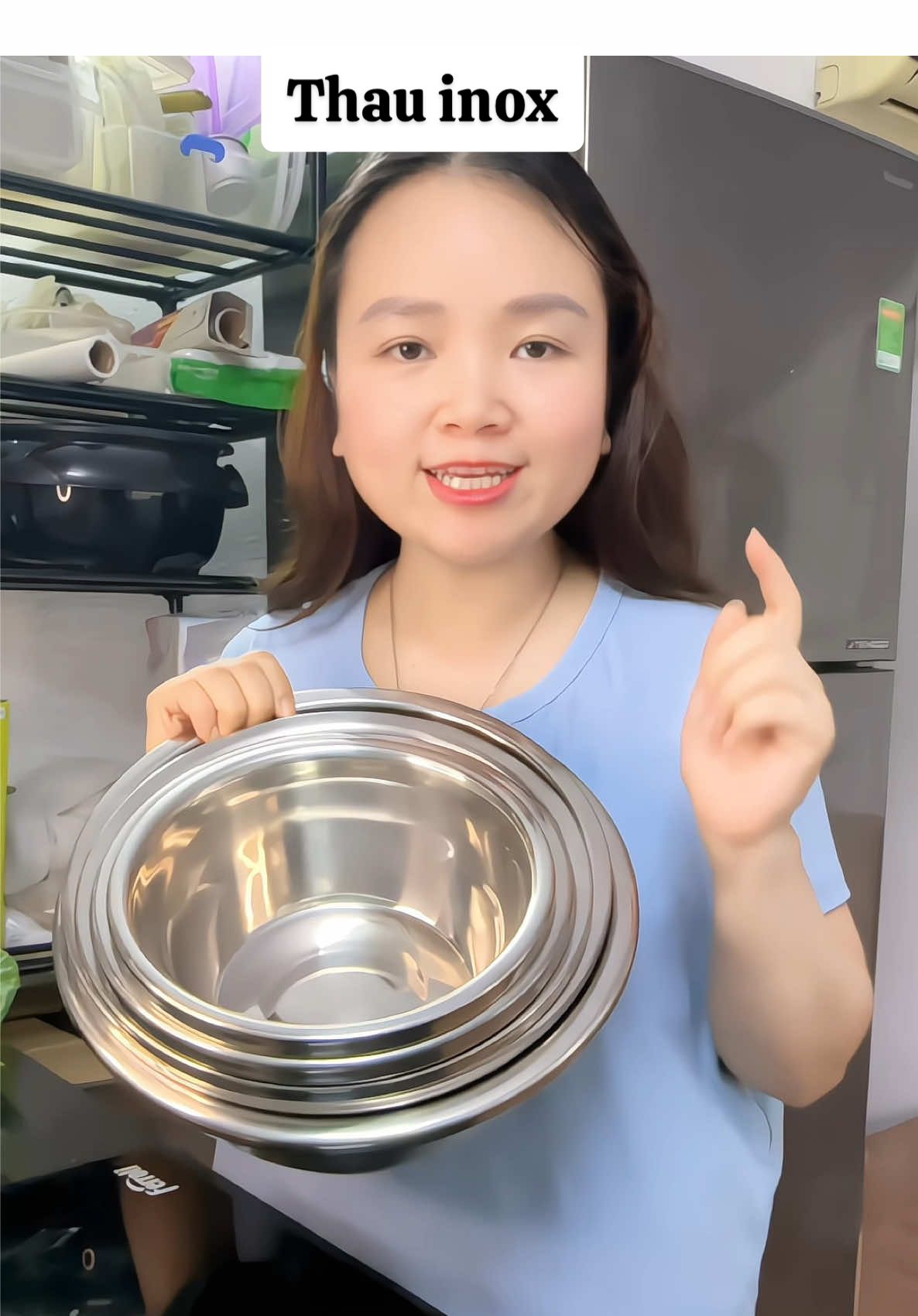 Combo 5 Thau Inox 304 Đủ Size 20, 22, 24,26,28 #chaurua #chauinoxtienloi #chauinox #thauinox#thaunhabep #chaunaubep #maithuthai #xuhuong #review #dogiadung #giadungtienich #nhacuadoisong 
