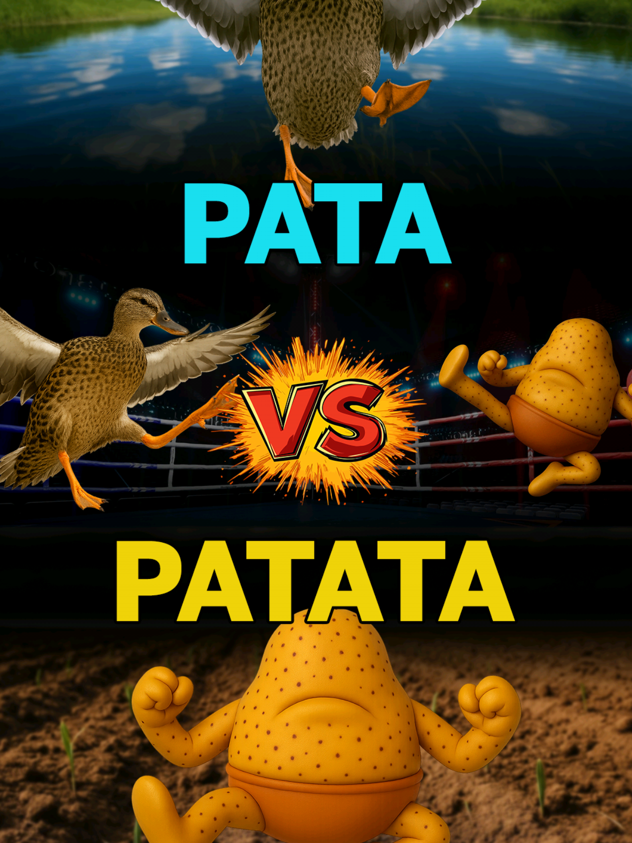🦆 PATA vs PATATA 🥔 #humor #trabalenguas #rap #hiphop 