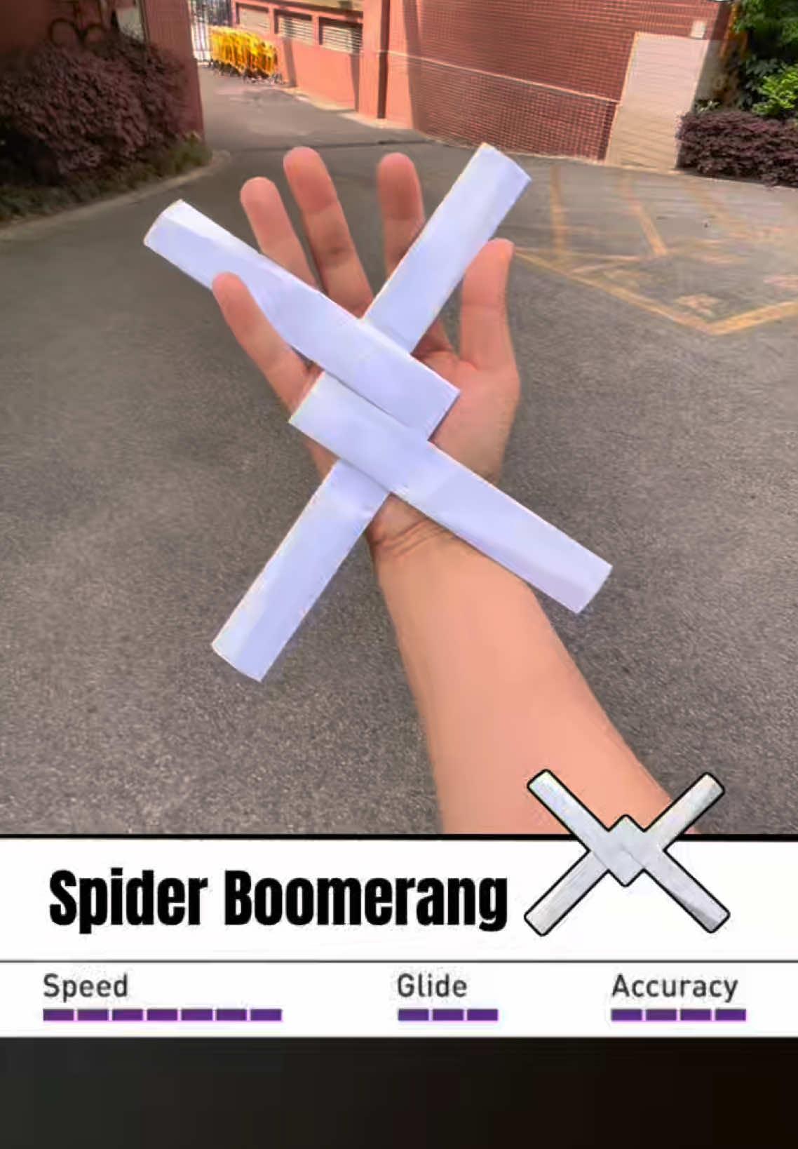 How to make a Boomerang out of paper very EASY- SPIDER BOOMERANG #vvvreview #papercrafts #origami #DIY #paperboomerang #boomerang 