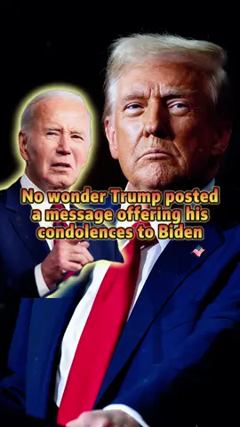 No wonder Trump posted a message offering his condolences to Biden #fyp #foryou #foryoupage #tiktok #celebrity #trump #joebiden 