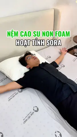 Nệm Cao Su Non Foam Hoạt Tính Sora Việt Nhật êm ái mềm mại thoáng, than hoạt tính kháng khuẩn khử mùi chống nấm mốc nằm thử 7 ngày, bảo hành 10 năm lún xẹp đổi tấm mới #datnemvietnhat #nemcaosunon #nemfoam #nemcaosuthiennhien #demcaosunon #nemcaosunonamerican #nemcaosufoam #nệm_foam_sora_hoạt_tính_việt_nhật #nemvietnhat #nệm_việt_nhật #nệm_cao_su_thiên_nhiên_natural_việt_nhật 