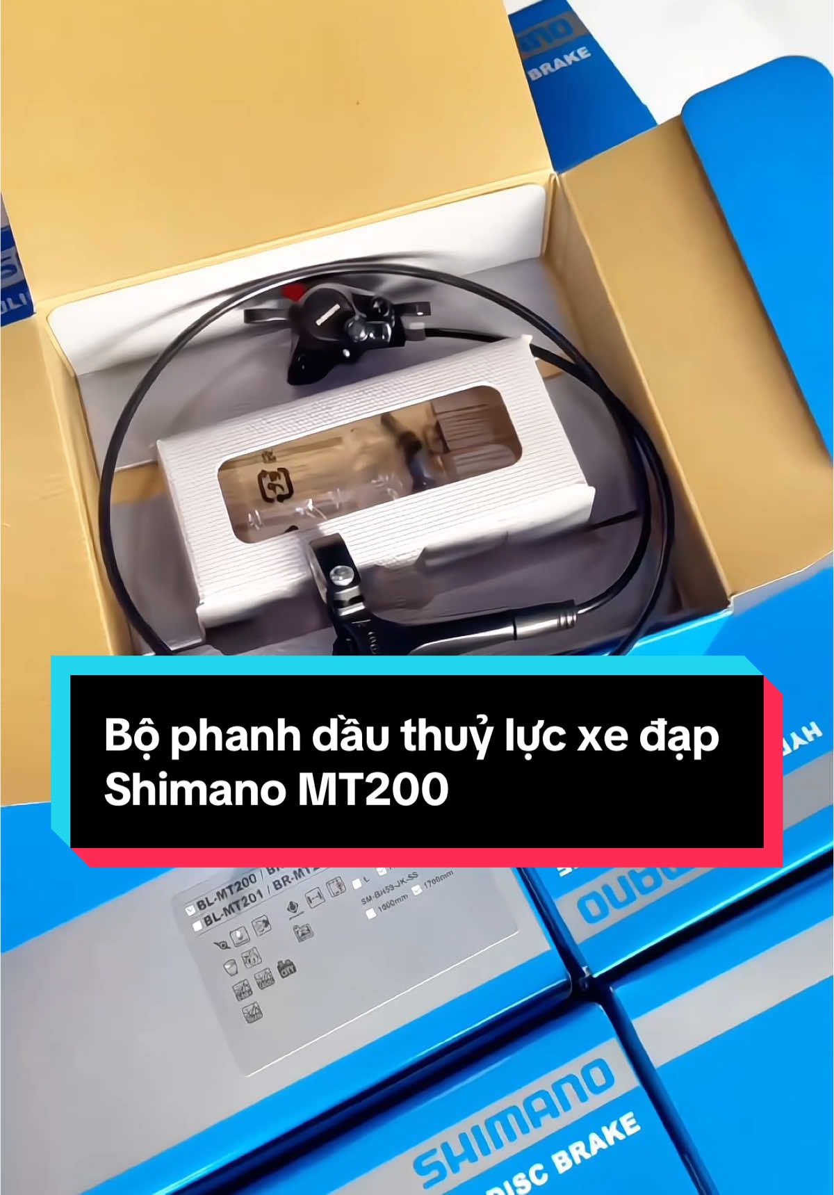 Bộ phanh dầu thuỷ lực xe đạp Shimano MT200 cho xe MTB Touring City Bike #bacsixedap #mt200 #phanhdauxedap #thangdauxedap #thangmt200 #phanhmt200 #shimanomt200 #nangcapxedap 