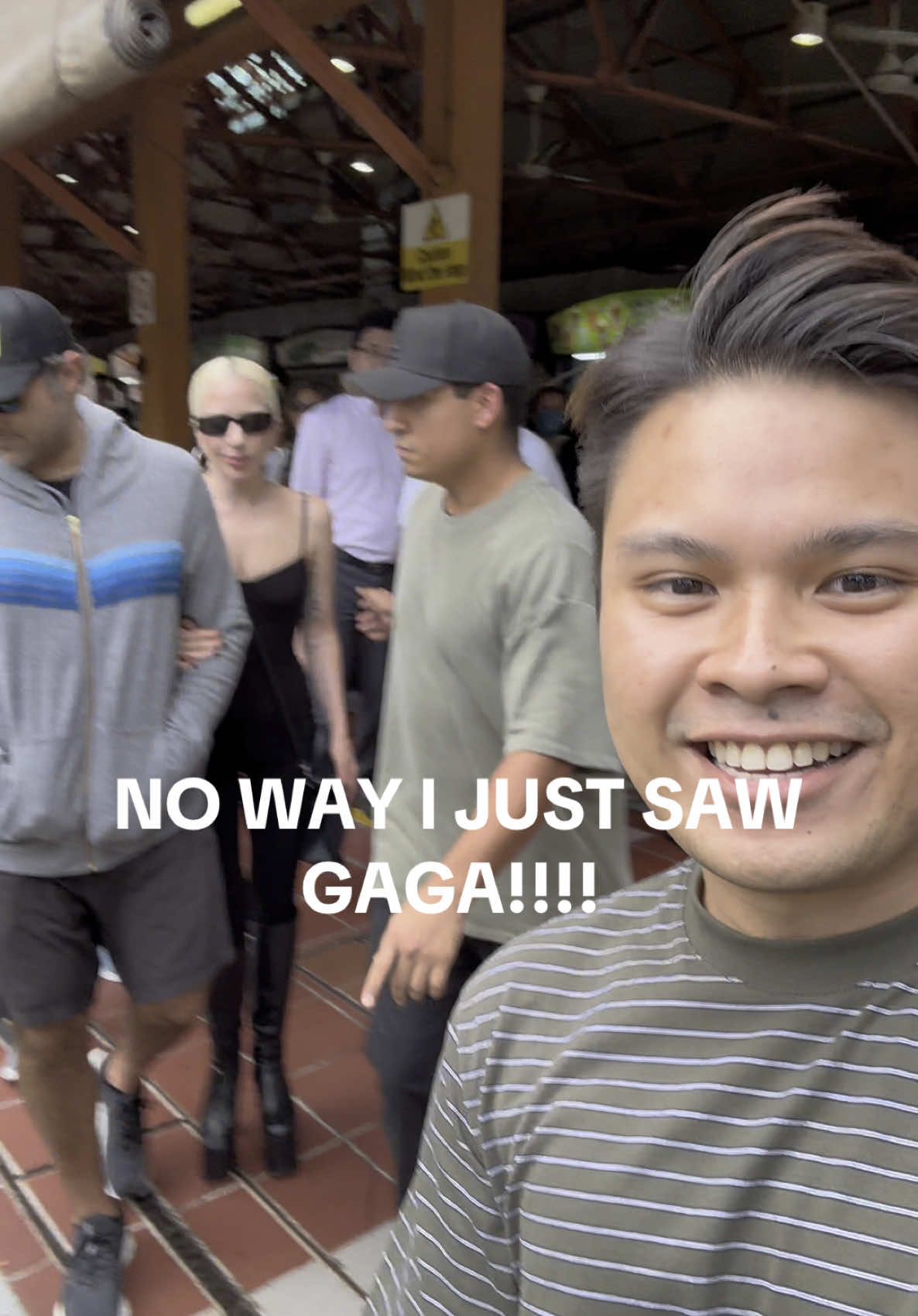 16 YEARS OF BEING LITTLE MONSTER AND I SAW HER NOSE RIGHT INFRONT OF ME WHILE I WAS GOING FOR A COFFEE BREAK AT MAXWELL HAWKER CENTRE??!?!?! FELT SURREAL! I LOVE YOU @ladygaga  #ladygaga #singapore #mayhem