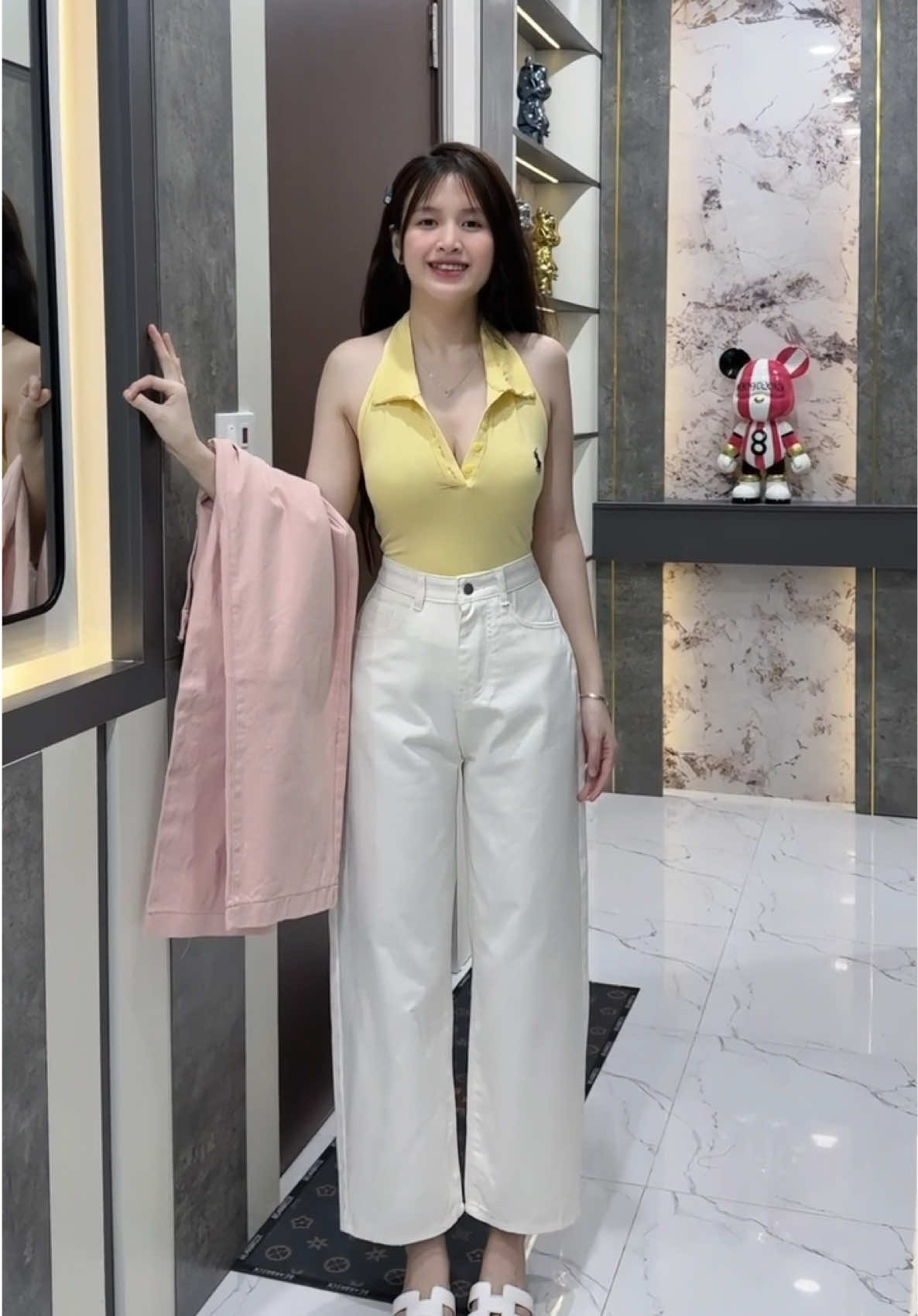 Quần bò ống suông