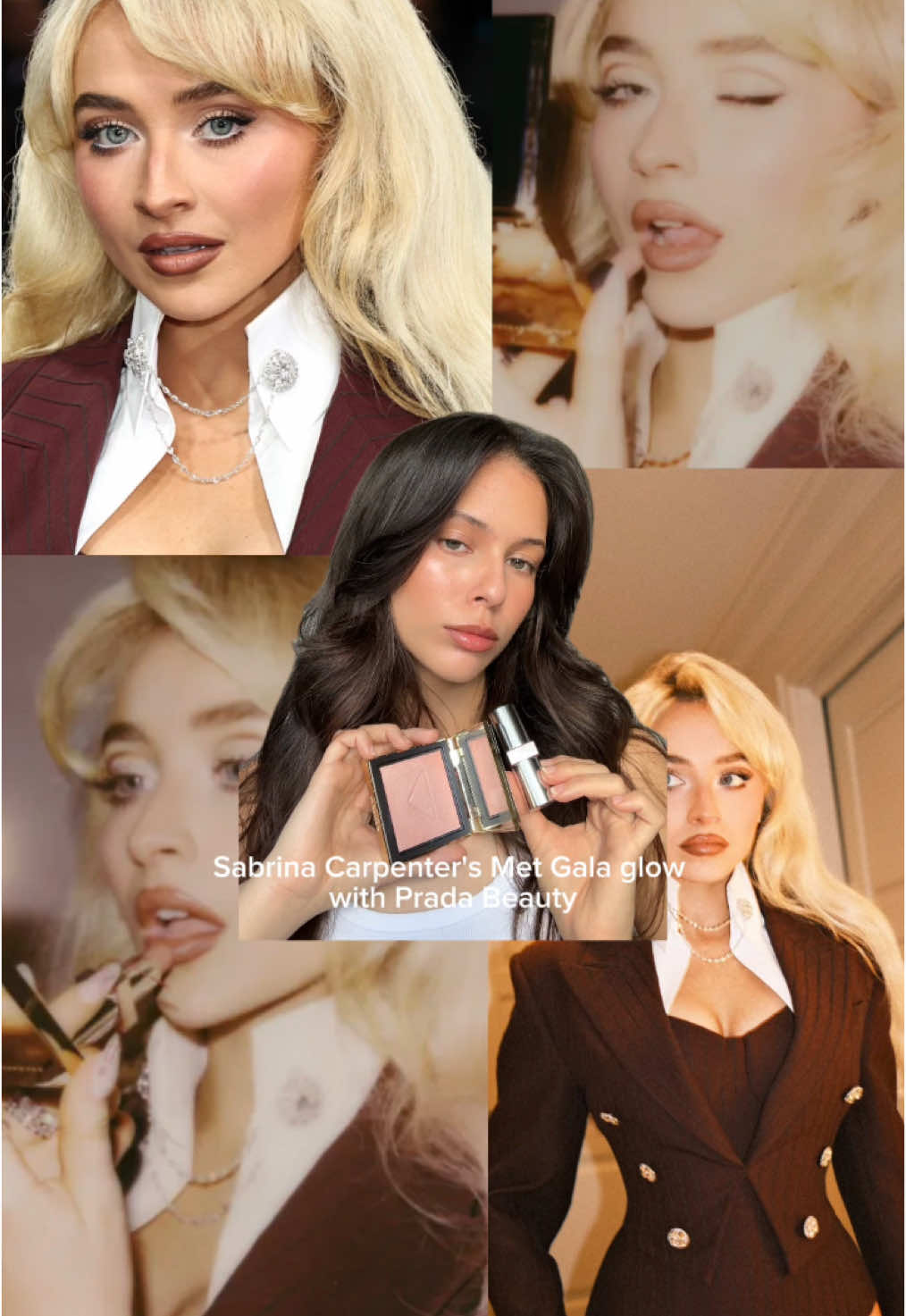 Recreating the iconic met gala look with @pradabeauty spotted on Sabrina Carpenter launching may 27th @sephora #pradabeauty #giftedbypradabeauty #pradabalm #pradamakeup