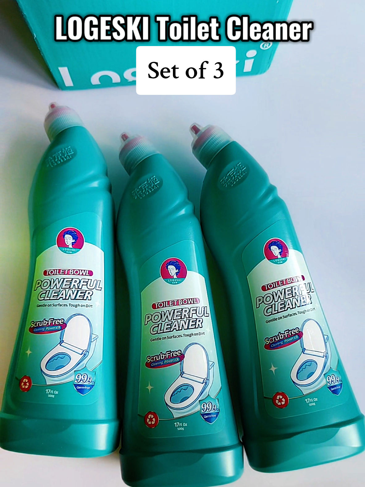 3 pcs Toilet Bowl Cleaner #logeskitoiletbowlcleaner #toiletcleaner #bowlcleaner #tilecleaner #householditems #mustbuy 
