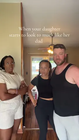 I did all the work for her to look just like her dad smh they say the first born daughter always does 🙄  she was fine 😂😂😂 #viral #fyp #funnyvideos #fypシ゚viral #trending #fy #viral #fatherdaughter #daughters #firstborn #teenager #daddysgirl 