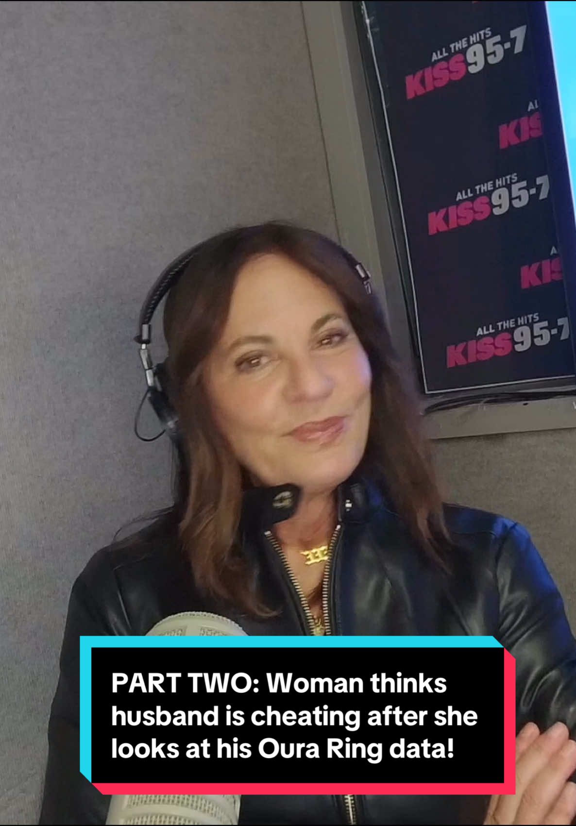 PART TWO: Woman thinks husband is cheating after she looks at his Oura Ring data! #kiss957 #iheartradio #courtneyandkitm #waroftheroses #cheating #datingadvice #connecticut #singlelife #boyfriend #radio #funny #cheater #single @iHeartRadio @DjCourtney @walmartjeff @Savannah  