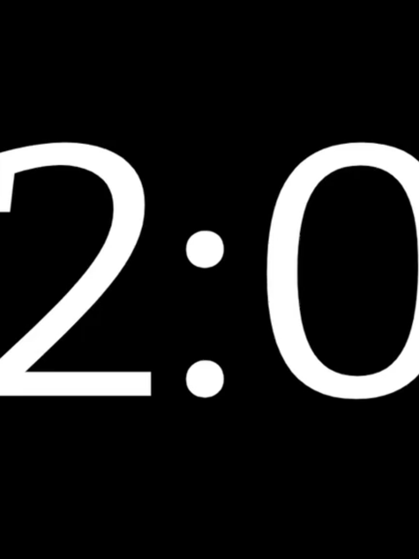 2 minute countdown timer