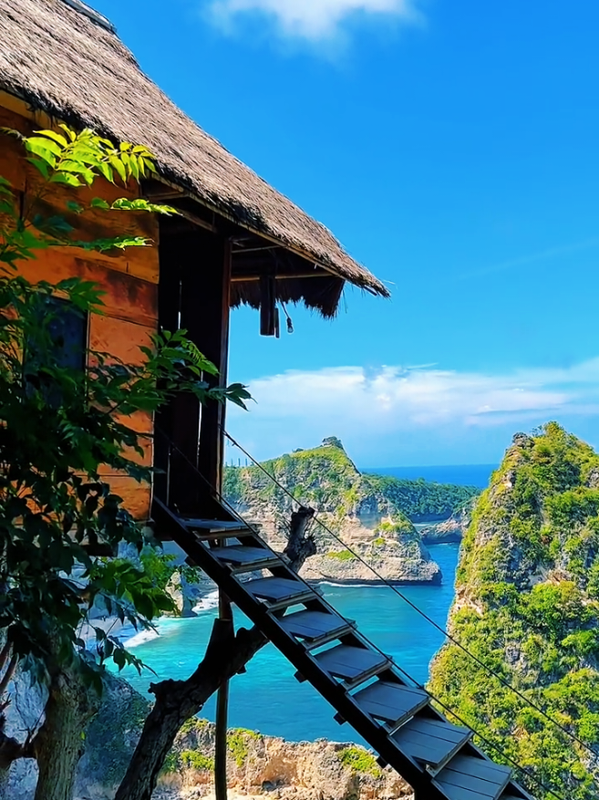 Berfokuslah pada tujuan, bukan pada hambatan #treehouse #nusapenida #penidaisland #bali #aesthetic #travel #sea #island 