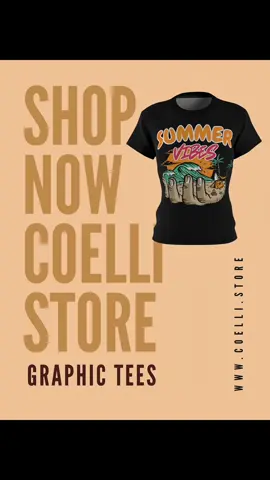 www.coelli.store Feel the Heat. Own the Vibe. This Summer Vibes graphic tee was made for bold energy, warm days, and golden hour flexes. Rock it with cutoffs, biker shorts, or layer it over a swimsuit—whatever your summer flow, this tee keeps the look effortless and hot.