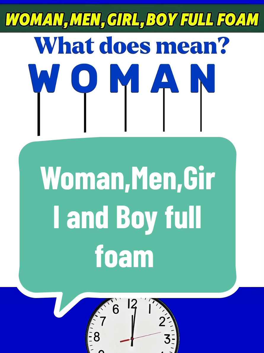 Learn English about Woman, Men, Girl and Boy full foam! #learn #english #woman #men #girl #boy #quizchallenge #quiztime #quizz #quizshow #learnenglish #tiktoklearn #unitedkingdom #unitedstates 