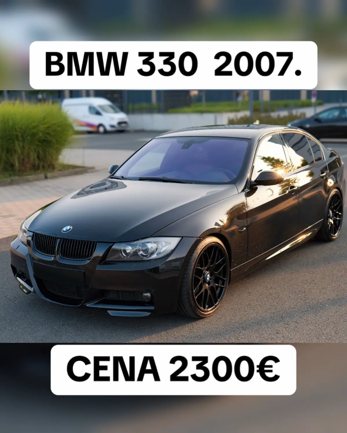 Prodajem izuzetno dobro očuvan BMW 330i xDrive (E90), godište 2007. – poslednji atmosferski 3,0 L šestocilindarski N52 motor sa prepoznatljivim „bornim“, dubokim zvukom. Automobil je u dobrom mehaničkom stanju, sve funkcioniše besprekorno, motor i menjač rade kao novi. Osnovne informacije 	•	Godište: 2007. 	•	Kilometraža: ~260.000 km (auto je registrovano i aktivno, može još malo porasti) 	•	Cena: € 2.300 (blaga korekcija moguće) 	•	Registracija (TÜV): važi do 10/2025. 	•	Poreklo: nemački ljubitelj, uvezen i redovno servisiran. 	•	Upotreba: nekorišćen u lošim vremenskim uslovima, uvek garažiran, ručno pranje, bez životinja i pušača. Tehničko stanje i održavanje 	•	Svi servisi praćeni Scheckheft-om do 185.200 km + originalni računi. 	•	Sve tečnosti menjane preventivno: 	•	Motorno ulje MOTUL Xcess 5W40 pre 800 km (na 10.000 km intervalima) 	•	Novi filter ulja 	•	Sveža kočiona tečnost 	•	Nema nikakvih zaostataka ni skrivenih kvarova – automobil je vožen „sa glavom“. Standardna oprema (Factory M-Paket & Comfort) 	•	Automatski menjač 	•	xDrive pogon na sva četiri točka 	•	M-Paket karoserije i enterijera 	•	Puna Nappa koža sa grejanjem sedišta 	•	Veliki CIC navigacioni displej 	•	Bi‑Xenon farovi sa Cornering svetlima 	•	Parking senzori napred & nazad 	•	Light paket + Innovation paket + Comfort paket 	•	Shadow Line visoki sjaj, antracit presvlaka krova 	•	Prednje „klima-komfor“ staklo, senzor za kišu 	•	Saphir crna metalik boja karoserije M-Performance nadogradnje & modernizacije 	•	Volan: Alcantara M‑volan sa 12‑o’clock markacijom 	•	Felne: AVUS AC‑MB04 19″ visoki sjaj crne alu‑felne 	•	Gume: Goodyear Eagle F1 Asymmetric 5 (225/35 R19 napred, 255/30 R19 pozadi) 	•	Usis: Karbonski M‑Performance usisni sistem 	•	Izduv: Izduvni i srednji deo profesionalno doterani za bolji zvuk 	•	LED & Karoserija: 	•	Dinamični LED migavci 	•	Prednji i zadnji LED M‑Performance svetlosni elementi 	•	Prednji splitter, zadnji difuzor, sportski finišer i M‑maska 	•	Dodati spojler na prtljažniku 	•	Piano crni ukrasi (dekorne lajsne u visokom sjaju) 	•	Spuštanje: Lowtec sportske opruge 	•	Raširene šire staze: distanceri 	•	Stakla: 80 % zatamnjena 	•	Kočnice: sveže ofarbani plavi kočioni čeljusti 	•	Detalji enterijera: plavi start/stop tasteri i dodaci na volanu 	•	Premium detailing: 	•	Lak očišćen, poliran i zaštićen voskom 	•	Šaj na svetlima i staklima sa zaštitom 	•	Unutrašnjost temeljno očišćena + koža obnovljena i obojena 	•	Podvozje tretirano protiv korozije Automobil predstavlja jedinstvenu priliku za istinskog ljubitelja BMW‑a – nema „prepravki“ bez sluha za performanse. Idealan spoj udobnosti, bezbednosti i sportskog karaktera. Kontakt: Pošaljite poruku za kompletan servisni dosije, dodatne fotografije ili zakazivanje probne vožnje. Prodat je kao viđen i opisano – privatna prodaja, bez garancije i naknadnih reklamacija.