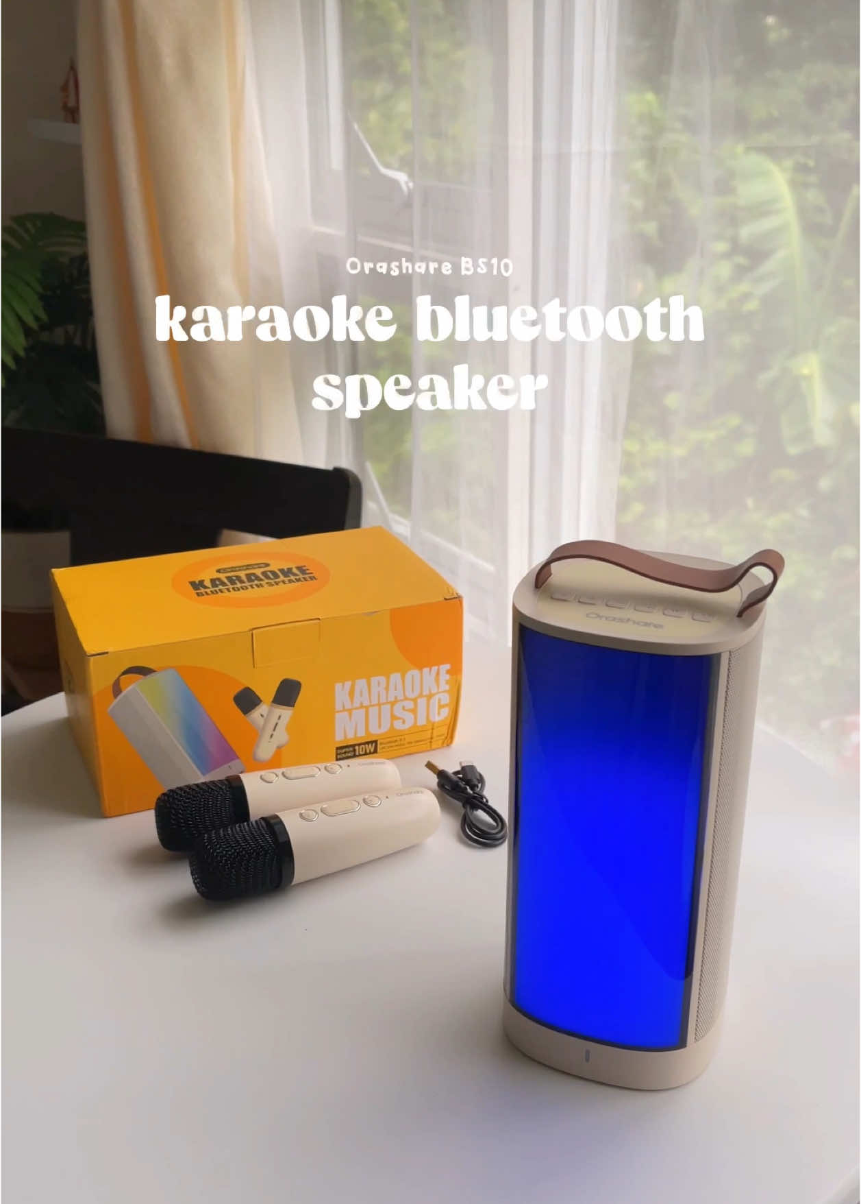 Finally, a karaoke setup I can use at home and take anywhere! ♡  PS. Not a singer, but this makes me feel like one 😅🎤 . . #OrashareBS10 #KaraokeSetup #HomeEntertainment #TechTok #WirelessMic #UnboxingVideo #FYP #TikTokPH