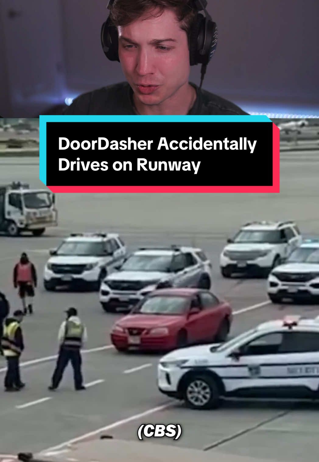 DoorDasher Accidentally Drives on Runway #news #doordash #ohare #aviation #airport #travel 