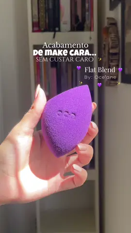 Essa esponjinha da Oceane é tudo mesmo; Link de compra aqui no TikTok Shop, super confiável💜✨  Eu já tenho a minha, e você, está esperando o que para pedir a sua??  || #flatblend #oceane #esponjinhademake #boaebarata #tiktokshop #vendastiktok #Achadinhos 