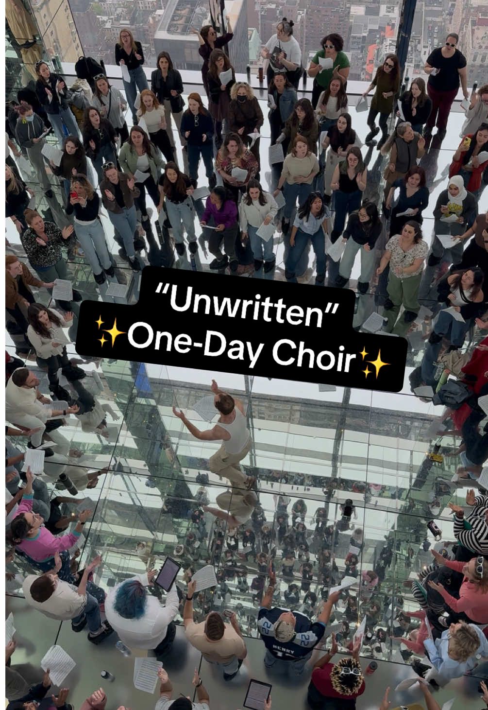 This mirror-room at SUMMIT is truly SO WILD y'all 🪩 Singing here was such an incredible experience ✨  More to come from this amazing day at @SUMMIT One Vanderbilt soon!!  “Unwritten” One-Day Choir Originally by @Natasha Bedingfield  Led & arranged by @Matt Goldstein  📍SUMMIT One Vanderbilt #singing #harmony #acapella #vocals #choir #community #nyc 