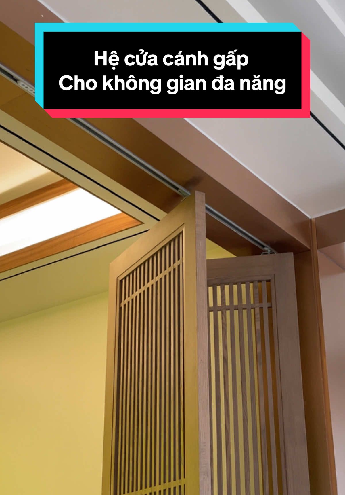 Hệ cửa cánh gấp - tối ưu cho không gian đa năng...#amadesign #ama #noithat #cuagapgon #hafele #cuanoithat #cuaxep 