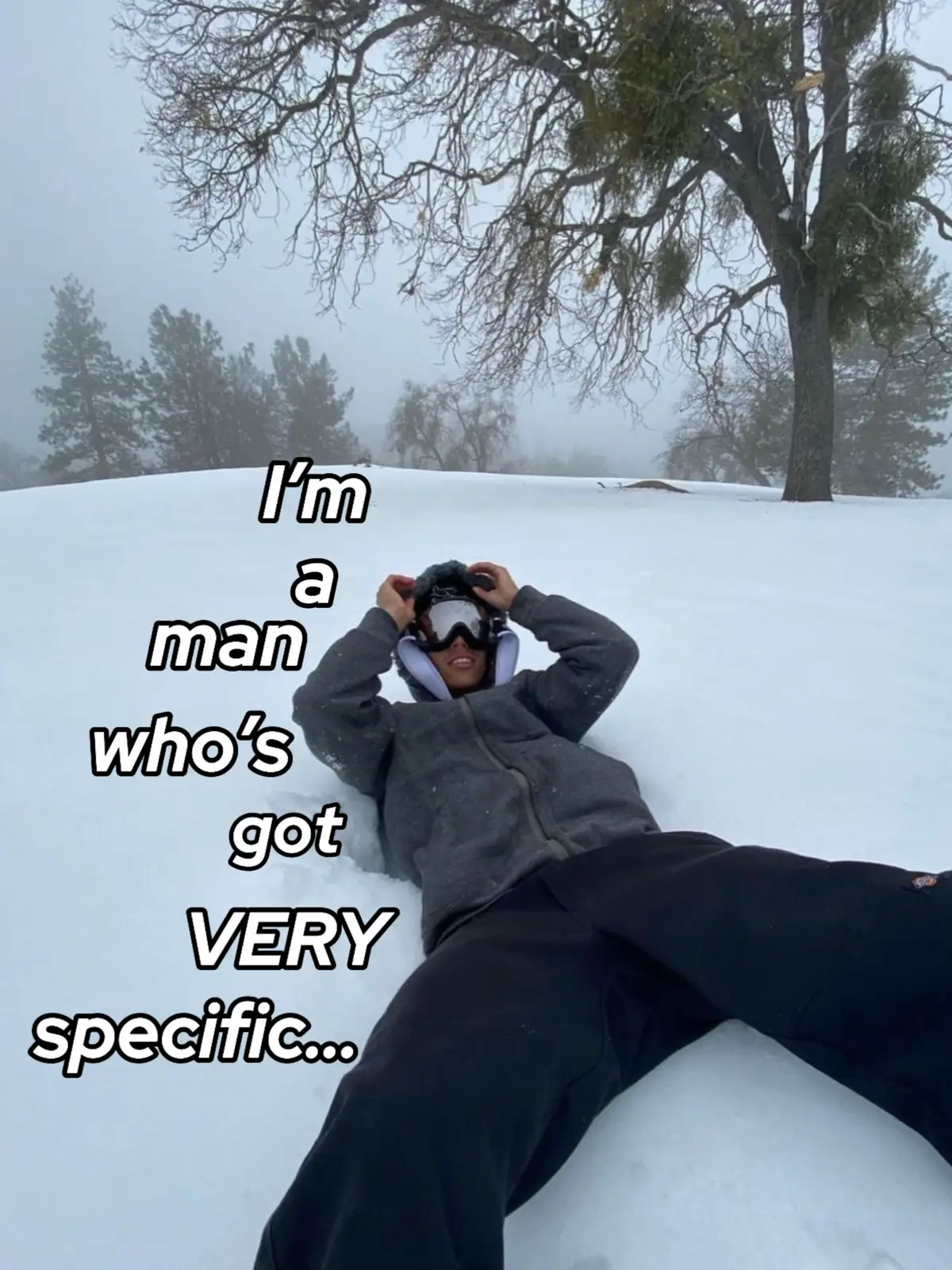 Goggles on. Standards high. #UrbanSnowCulture #SkiTok #Snowboarding #SkiGirls #Taste #FYP