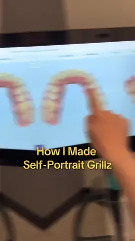 #selfie #grillz #3dprinting #polycam #phrozen3d @phrozen_3d #dental #goldteeth #behindthescenes #conceptualart #selfportrait 