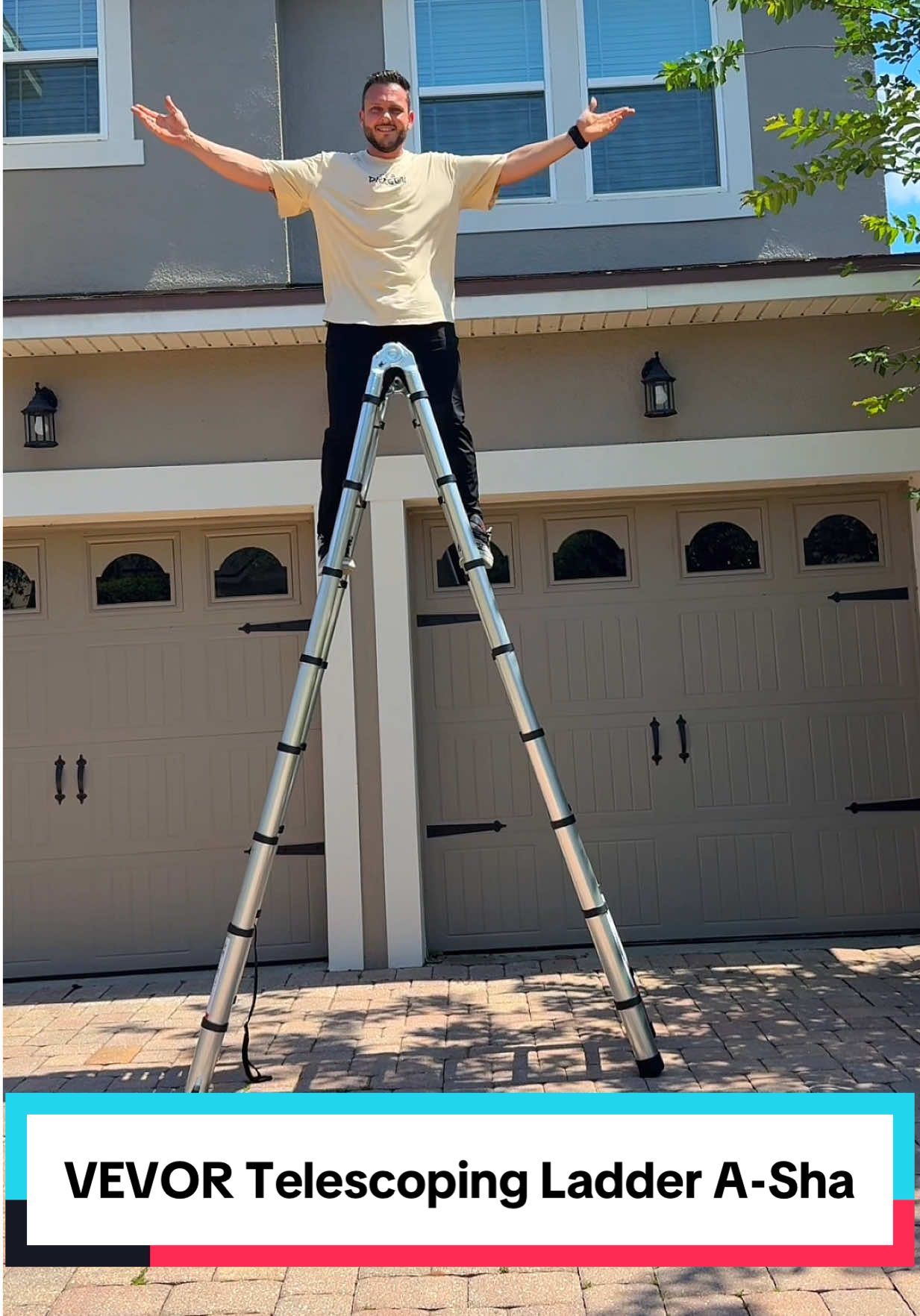 Level up your DIY game with this telescoping ladder — compact, strong, and easy to use! #Telescoping #Ladder #DIY #Tools #homeimprovement #fyp #fy #Ladder #Life #foryoupage 
