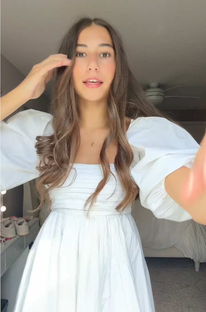 gdwm for a baby shower🤍 #fyp #cutefit #microinfluencer #teamwork #brunette #gdwm 