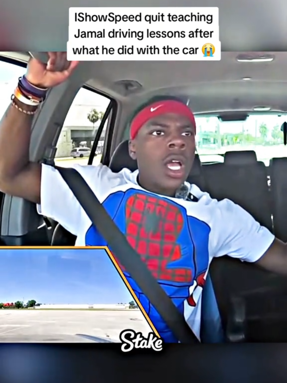 IShowSpeed quit teaching Jamal driving lessons after what he did with the car 😭 #ishowspeed 