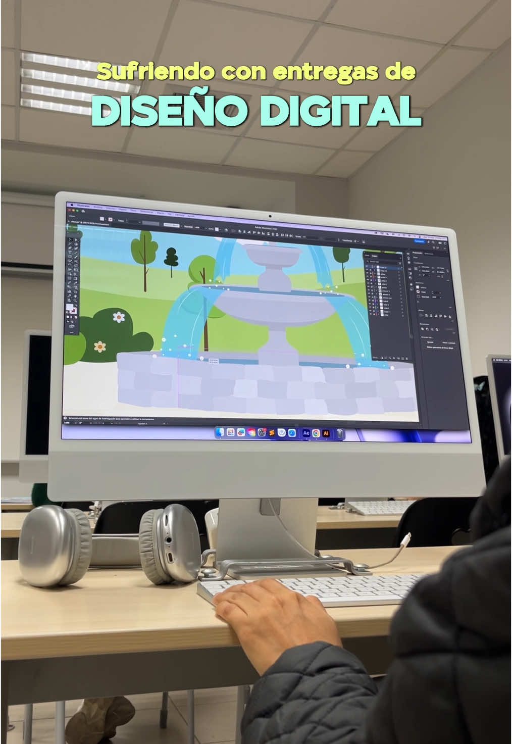 Empezando esta nueva etapa de sufrimiento que es aprender a usar un nuevo programa😭  jaja dejen tips de after 🤍#diseñodigital #diseñografico #universidad #Vlog #diseño #aftereffect #animacion 
