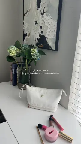 don’t worry he gets one corner in every room 🫶🏽 #homedecor #homeinspo #apartmentdecor #apartmentour #girlapartment #interiorstyling #moderneclectic 