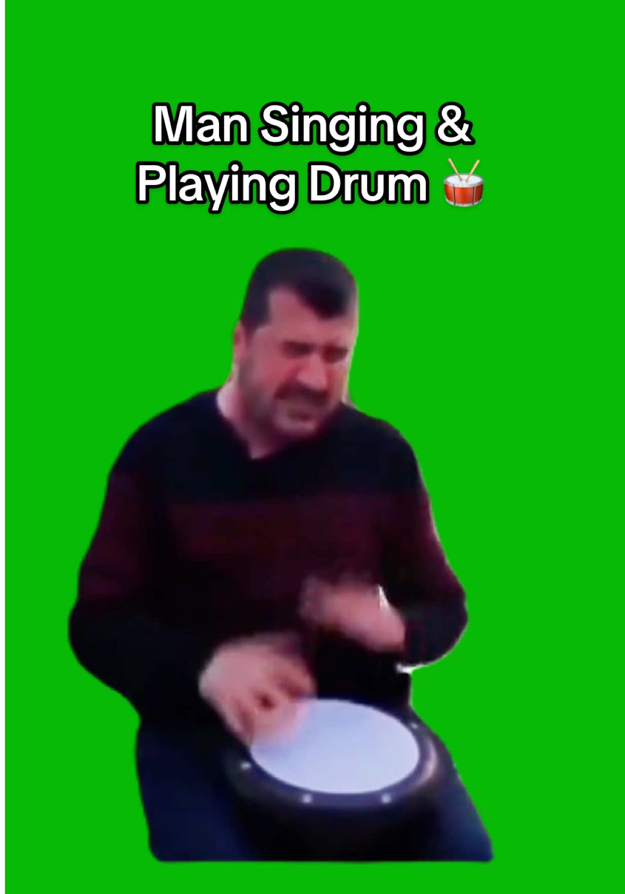 Man Playing Drum & Singing meme green screen capcut template #drum #bongo #meme #funnymeme #greenscreenmemes #capcuttemplate #CapCut 