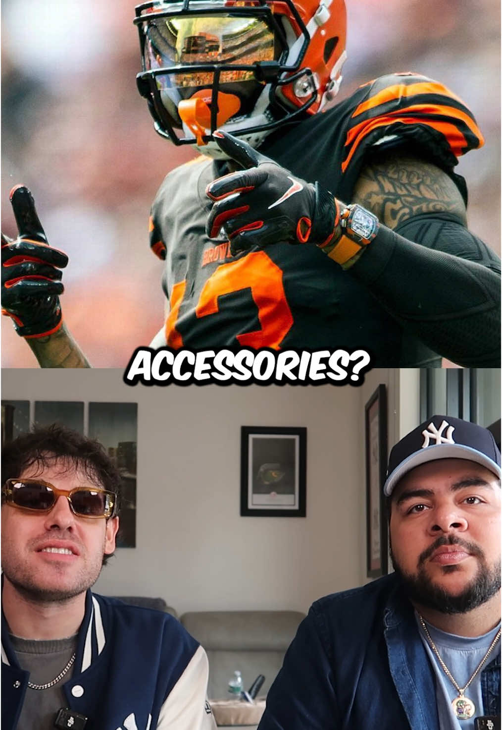WHAT IS THE GREAT SPORTS ACCESSORY OF ALL TIME?! 🥽 #sports #accessory #nbaplayoffs #NBA 